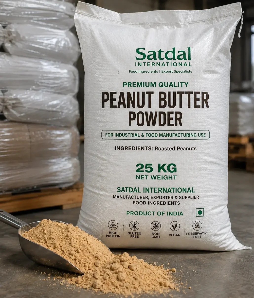 bulk peanut butter powder export packaging Satdal International